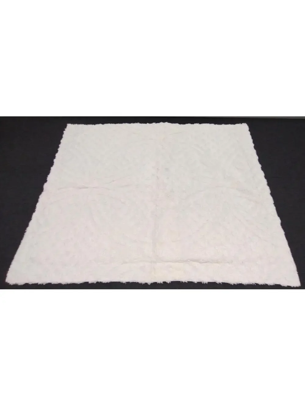 Ralph Lauren Chenille Pillow Cover Rich White Vintage 1990s Y2k Standard 31 in